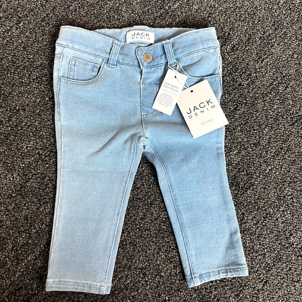 NWT Janie & Jack Baby Girl Jeans Size 6-12 Months